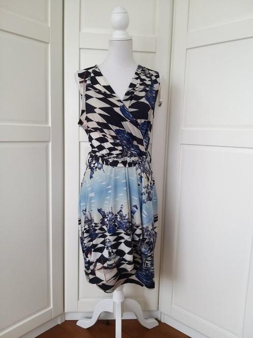 Etoile Du Monde EDM zgan schaakbord chess jurk, maat 6 L, Kleding | Dames, Jurken, Zo goed als nieuw, Maat 42/44 (L), Zwart, Knielengte