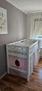 Half Hoogslaper Juniorenbed, Ophalen, Gebruikt, 70 tot 85 cm, 140 tot 160 cm