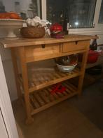 HOMCOM Keukenwagen, Huis en Inrichting, Tafels | Sidetables, Ophalen, Gebruikt, 50 tot 100 cm, 25 tot 50 cm