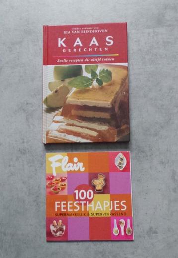 Kaas gerechten en 100 feesthapjes. 2 boekjes beschikbaar voor biedingen