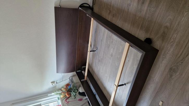 Bed 180 bij 200, Huis en Inrichting, Slaapkamer | Bedden, Gebruikt, Tweepersoons, 180 cm, Hout, Ophalen