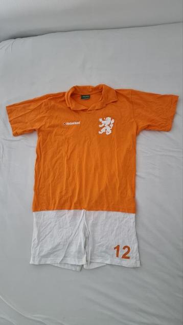 Oranje voetbalshirt en broek combi Heineken - Maat L/XL beschikbaar voor biedingen