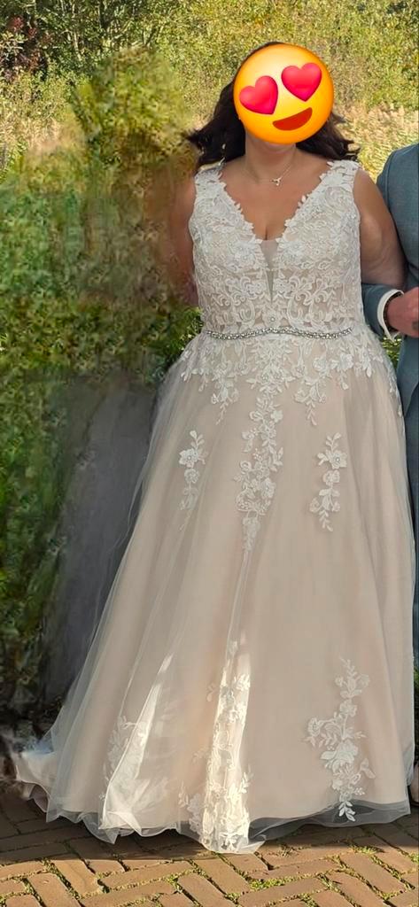 Blush kleurige trouwjurk, Kleding | Dames, Trouwkleding en Trouwaccessoires, Zo goed als nieuw, Trouwjurk, Ophalen of Verzenden