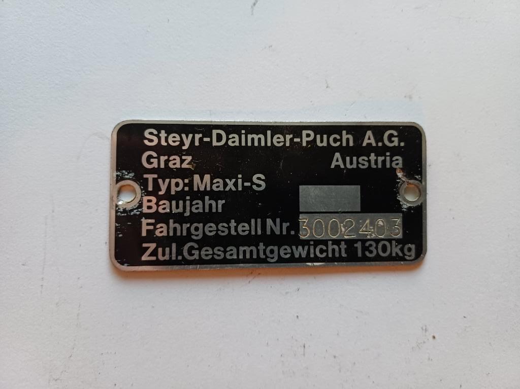 Typeplaatje Puch Maxi Maxi-S, Ophalen of Verzenden, Gebruikt, Overige typen