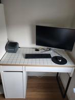 Ikea Micke Bureau - Wit/Antraciet - 105x50cm, Ophalen, Gebruikt, Bureau