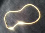 Double slangenketting goudkleurig net echt goud, Sieraden, Tassen en Uiterlijk, Kettingen, Ophalen of Verzenden, Zo goed als nieuw