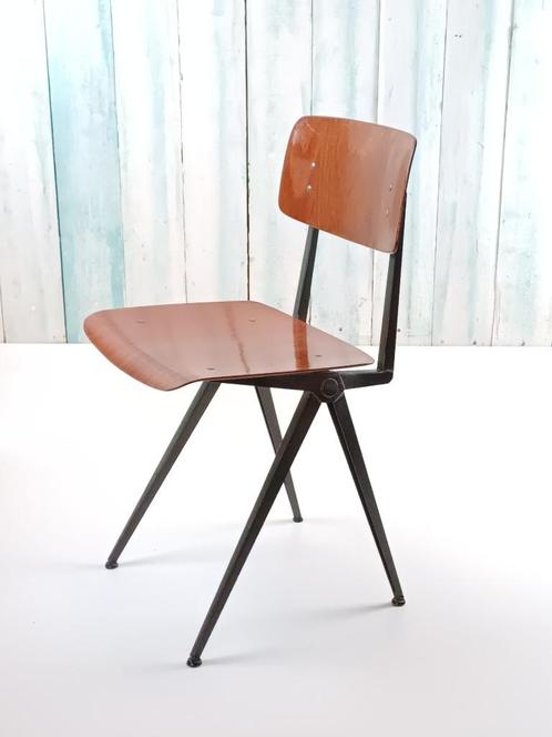 Marko kompas vintage stoel met een S 16 look, Huis en Inrichting, Stoelen, Gebruikt, Drie, Hout, Metaal, Bruin, Ophalen