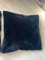 3 pluche lounge kussens 70x70 zwart, Huis en Inrichting, Woonaccessoires | Kussens, Ophalen of Verzenden, Zo goed als nieuw, Zwart