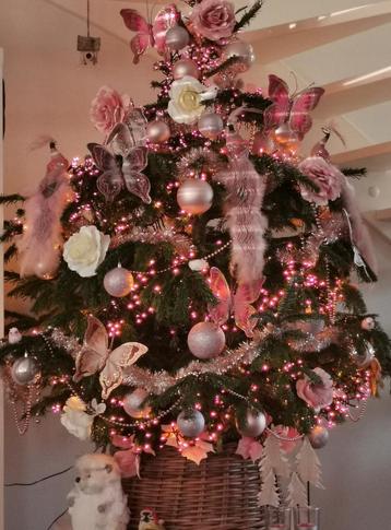 Complete, roze, kerstballen en decoratie set. Sfeervol! beschikbaar voor biedingen
