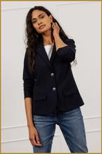 Studio Anneloes Bright bonded blazer zwart travelstof mt XL, Zwart, Maat 46/48 (XL) of groter, Ophalen of Verzenden, Zo goed als nieuw