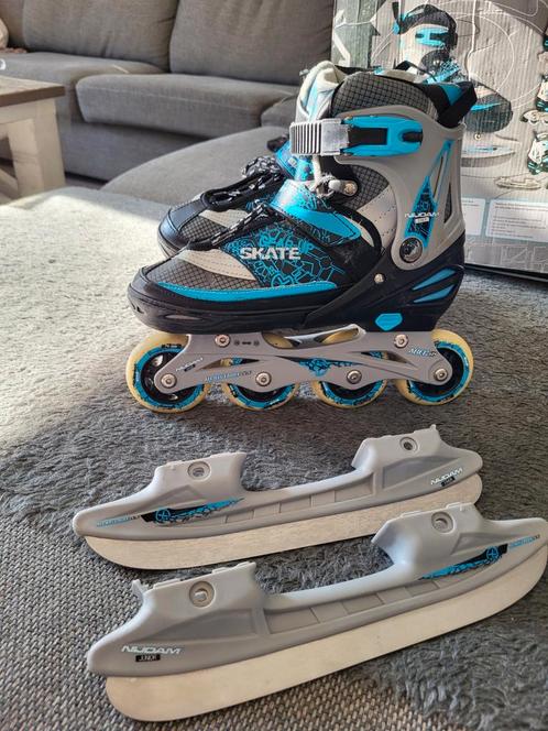 2 in 1 nijdam combo schaatsen (inlineskates en schaatsen), Sport en Fitness, Skeelers, Gebruikt, Ophalen of Verzenden