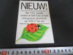 sticker strip lieveheersbeestje nefit-turbo cv ketel, Verzamelen, Ophalen, Zo goed als nieuw