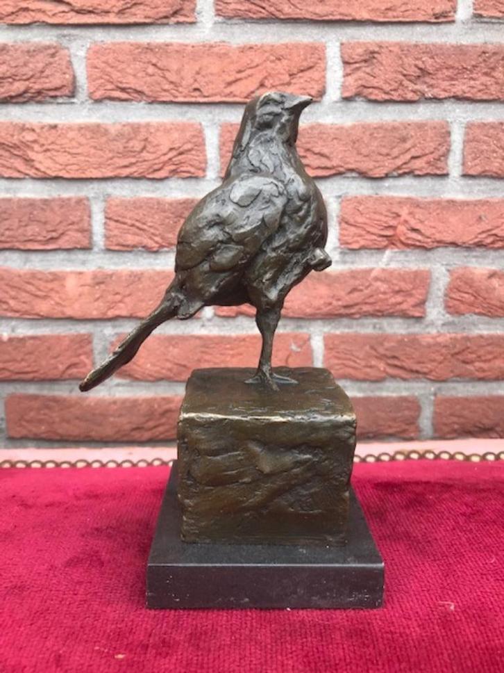 bronzen beeld van een vogel, Antiek en Kunst, Curiosa en Brocante, Ophalen of Verzenden