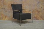 ZGANieuw! grijze leren Bert Plantagie Class design fauteuil!, Huis en Inrichting, Minder dan 75 cm, Design, Bert plantagie, Ophalen of Verzenden