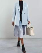 Reiss wollen jas mantel Austen lichtblauw maat 38, Maat 38/40 (M), Reiss, Blauw, Nieuw