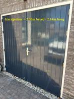 Merantie Hardhouten garagedeur (zonder kozijn) goede staat, Ophalen, Gebruikt, 80 tot 100 cm, Buitendeur
