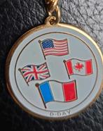 D-Day sleutelhanger met 4 vlaggen, Verzamelen, Militaria | Tweede Wereldoorlog, Ophalen of Verzenden
