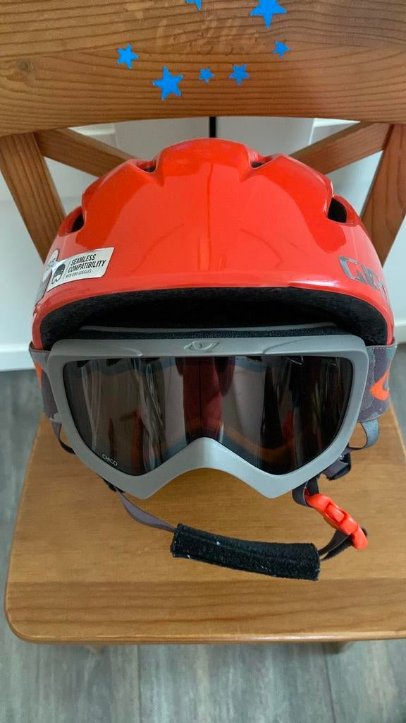 Giro kinder skihelm met Giro ski bril, Ophalen of Verzenden, Zo goed als nieuw, Jongen of Meisje