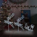 Kerstdecoratie rendieren en slee 260x21x87 cm acryl koudwit, Nieuw, Ophalen of Verzenden