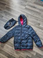 Gewatteerde jas 134/140 - Donkerblauw met hartjes, Ophalen, Gebruikt, Meisje, City of Sails