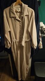Velours Jumpsuit Maat L - Beige, Kleding | Dames, Jumpsuits, Ophalen, Beige, Maat 42/44 (L), Zo goed als nieuw