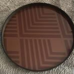 Notre Monde / Ethnicraft Orange Chevron dienblad glas 61cm, Minder dan 50 cm, Rechthoekig, 50 tot 100 cm, Ophalen of Verzenden