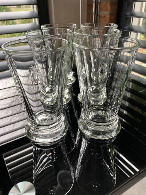 La Rochère France | 6 water High Ball glazen | Abeille / Bij, Huis en Inrichting, Keuken | Servies, Nieuw, Glas of Glazen, Overige stijlen