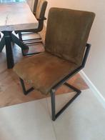6 eetkamerstoelen met sledepoot, Ophalen, Gebruikt, Overige kleuren, Leer