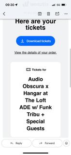 Audio Obscura x Hangar- The Loft W Funk Tribu and Specials, Tickets en Kaartjes, Twee personen, Overige soorten