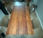 Te koop Massief noten houten eethoek van Bert Plantagie, Huis en Inrichting, Ophalen, Gebruikt, 50 tot 100 cm, 150 tot 200 cm