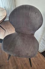 4 Grijze Eetkamerstoelen - MX Sofa, Huis en Inrichting, Stoelen, Gebruikt, Ophalen of Verzenden, Metaal, Vier