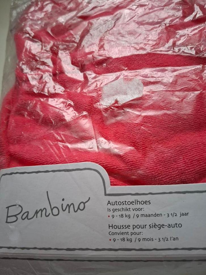Autostoel beschermhoes rose badstof nieuw in folie merk Bamb, Kinderen en Baby's, Autostoeltjes, Nieuw, Overige merken, 0 t/m 13 kg