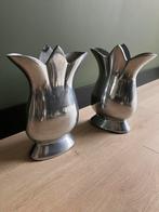 VAAS - Grote gepolijste metalen vaas (2x), Huis en Inrichting, Woonaccessoires | Vazen, Overige materialen, Overige kleuren, Ophalen of Verzenden