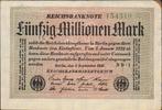 Duits noodgeld 2 verschillende biljetten van 50 miljoen mark, Postzegels en Munten, Bankbiljetten | Europa | Niet-Eurobiljetten