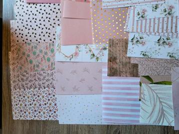 Pakket roze voor scrapbooking of junk journal  beschikbaar voor biedingen