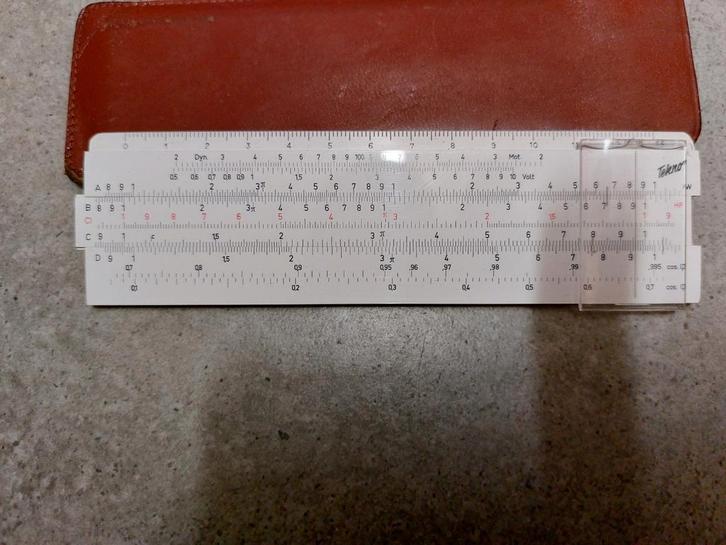 Zak rekenliniaal ELECTRO Nr 611U, Tekno S. Vintage retro, Antiek en Kunst, Antiek | Gereedschap en Instrumenten, Ophalen of Verzenden