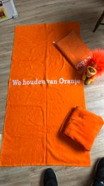 3 Oranje badlakens + knuffel leeuwtje, Nieuw, Ophalen of Verzenden, Oranje of Koningsdag