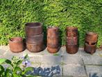 Vintage collectie keramische bloempotten 3+6+2+1, Tuin en Terras, Bloempotten, Ophalen, Gebruikt, Rond, Binnen