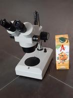 Grote StereoZoom Microscoop 6x - 45x met Donkerveld, Audio, Tv en Foto, Optische apparatuur | Microscopen, Gebruikt, Stereomicroscoop