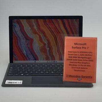 Surface Pro 7 i5-1035G4U 8GB/256GB SSD Win 11Pro Touchscreen beschikbaar voor biedingen