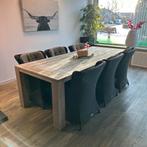 Rough Tuinset – Teak Tuintafel + 6 stoelen / TWV €1950,-, Tuin en Terras, Gebruikt, Verzenden, ., Teakhout