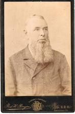 Kabinet kaart - Man met baard - Leer, Verzamelen, Foto's en Prenten, Gebruikt, Verzenden, Foto, Voor 1940