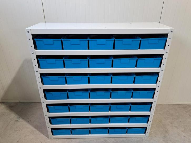 bakkenkast magazijnkast vakkenkast 30cm diep, Huis en Inrichting, Kasten | Roldeurkasten en Archiefkasten, Zo goed als nieuw, 25 tot 50 cm