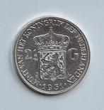 2½ Gulden 1931 Wilhelmina pr, Postzegels en Munten, Munten | Nederland, Zilver, Ophalen of Verzenden, Koningin Wilhelmina, Losse munt