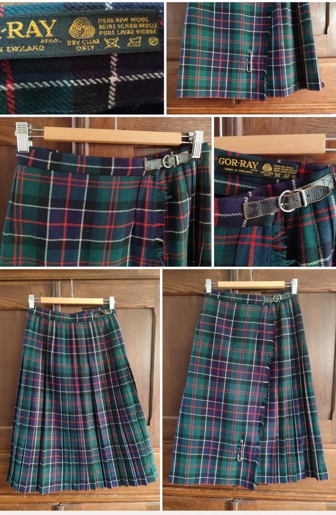 100% wollen kilt tartan schotse ruit - made in England, Kleding | Dames, Rokken, Zo goed als nieuw, Onder de knie, Ophalen of Verzenden
