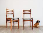 2 houten vintage stoelen. Mid Century retro eetkamerstoel, Huis en Inrichting, Ophalen, Twee, O, Bruin