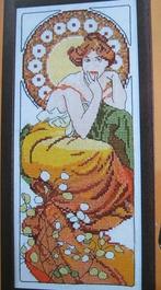 Borduurpatroon  Vrouw Art Nouveau  nr 5721, Hobby en Vrije tijd, Borduren en Borduurmachines, Verzenden, Nieuw, Handborduren, Patroon
