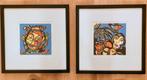 2 zeefdrukken van Fabian met lijst, Antiek en Kunst, Kunst | Schilderijen | Klassiek, Ophalen
