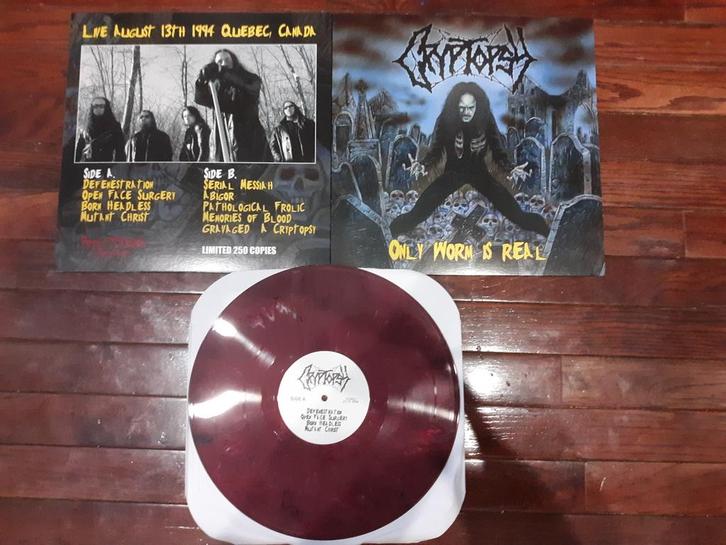 CRYPTOPSY Live LP 1994 Death Metal Canada Deathmetal, Cd's en Dvd's, Vinyl | Hardrock en Metal, Nieuw in verpakking, Ophalen of Verzenden