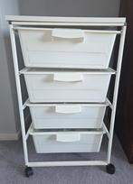 Wit ladeblok. 4 lades met afdekplaat, Ophalen